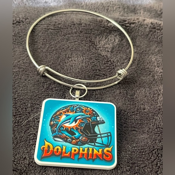 Miami Dolphins Silver Bracelet - Picture 1 of 1